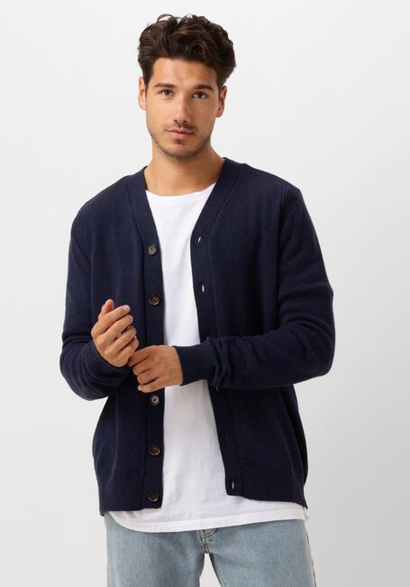 Dunkelblau ANERKJENDT Strickjacke AKSVEND LAMBSWOOL CARDIGAN - large