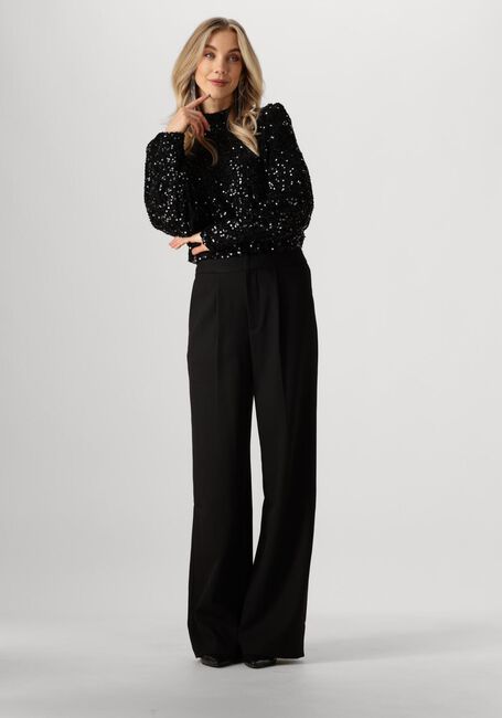 Schwarze NUKUS Top STELLA TOP PAILLET - large