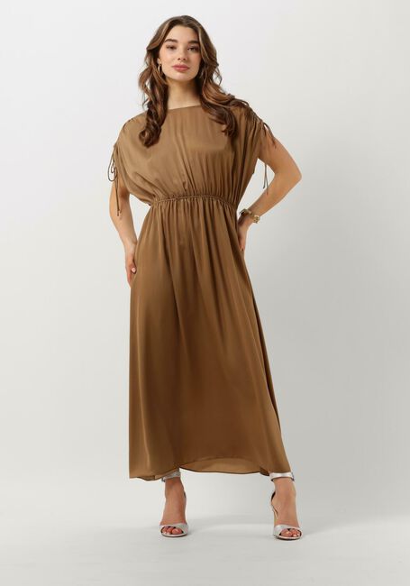 Camelfarbene SECOND FEMALE Midikleid MINGAI DRESS - large