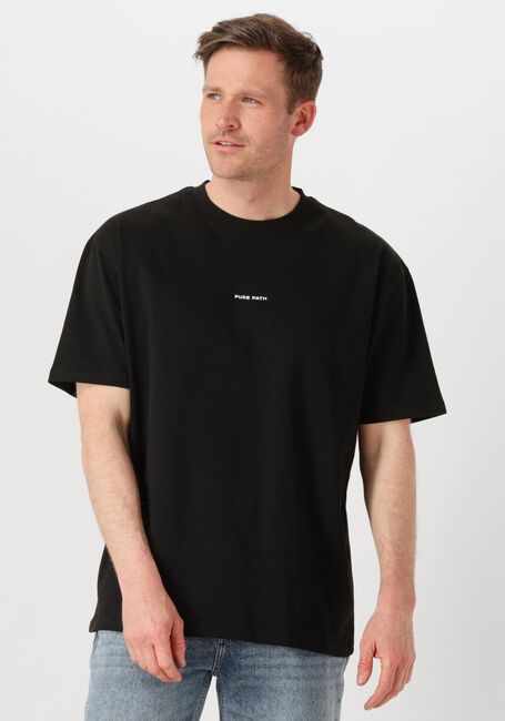 Schwarze PURE PATH T-shirt LOOSE FIT CREWNECK SS T-SHIRTS - large