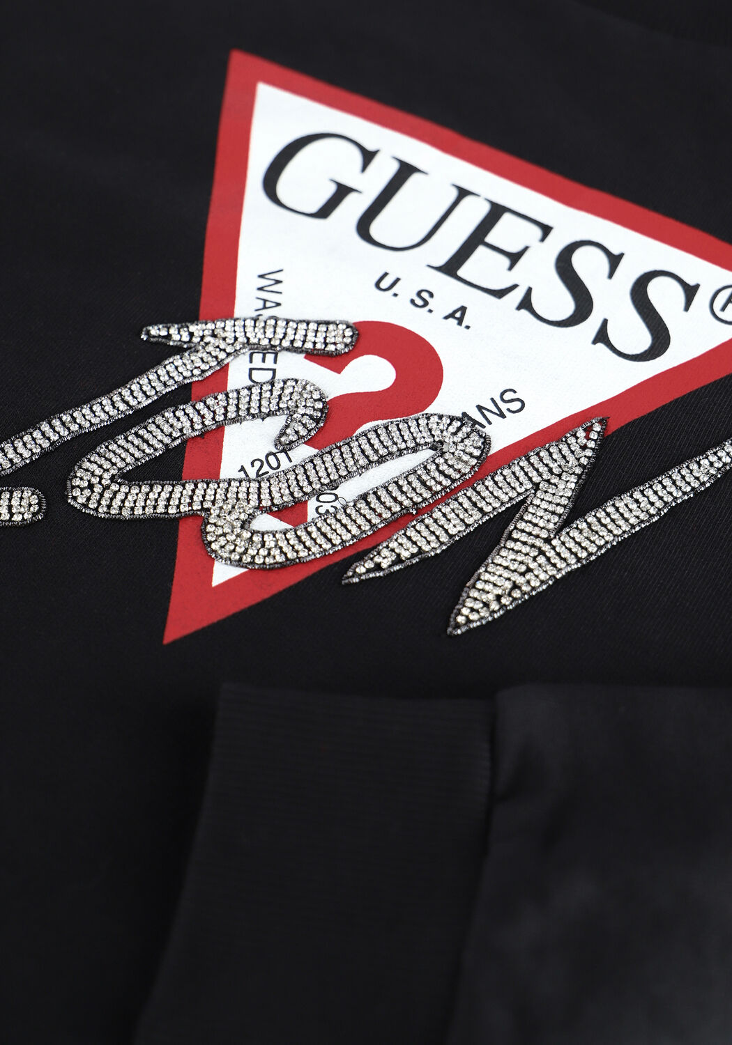 Schwarze GUESS Sweatshirt ICON SWEATSHIRT - large