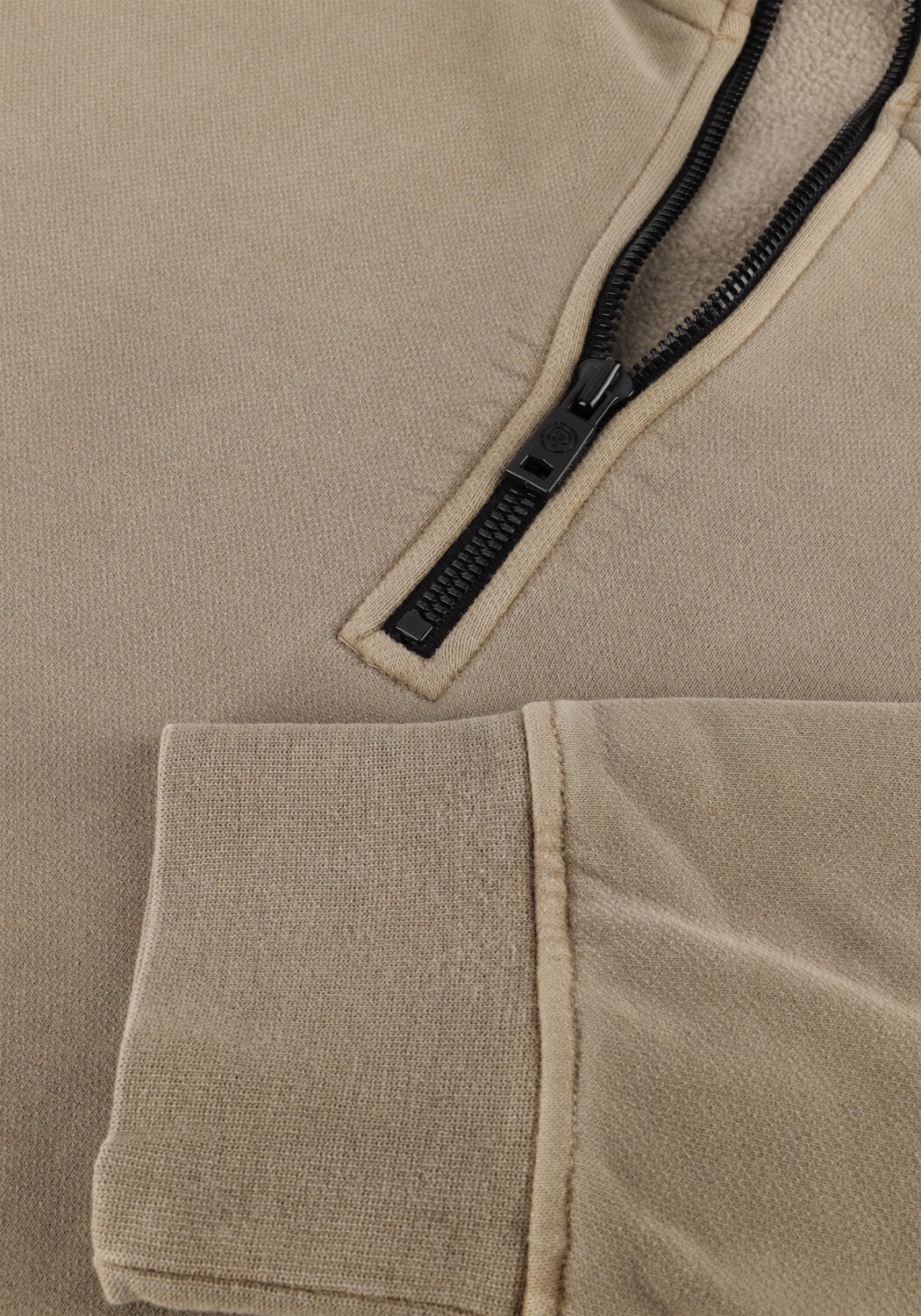 Beige CAST IRON Pullover REGULAR FIT PEACHED OVERDYE - large