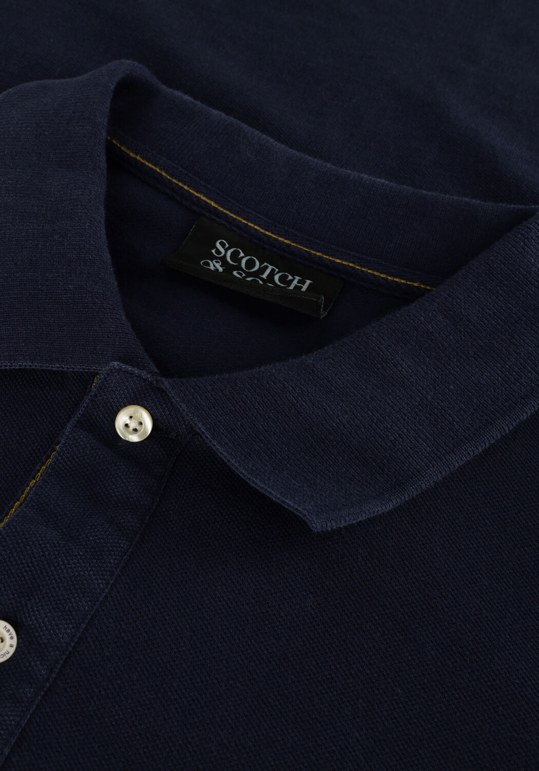 Dunkelblau SCOTCH & SODA Polo-Shirt GARMENT DYE ORGANIC COTTON PIQUE POLO - large