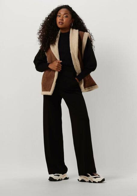 Braune JANICE Gilet LAMMY VEST DAMES JUSTIN SUEDE - large