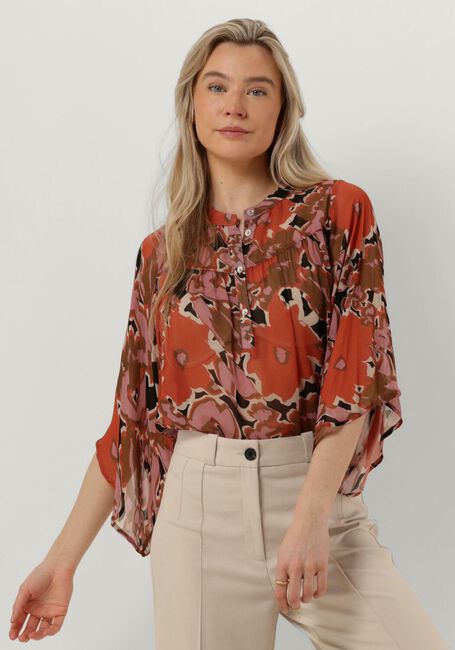Mehrfarbige/Bunte SUMMUM Blusen TOP WIDE SLEEVES CAMOUFLAGE FLOWER - large