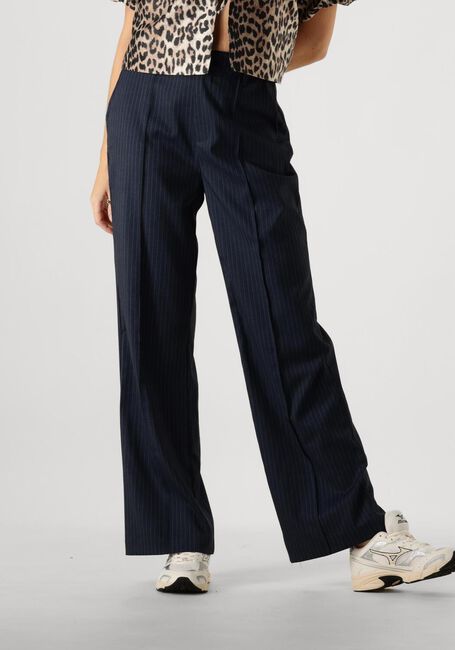 Dunkelblau COLOURFUL REBEL Hose RUS PINSTRIPE STRAIGHT PANTS - large