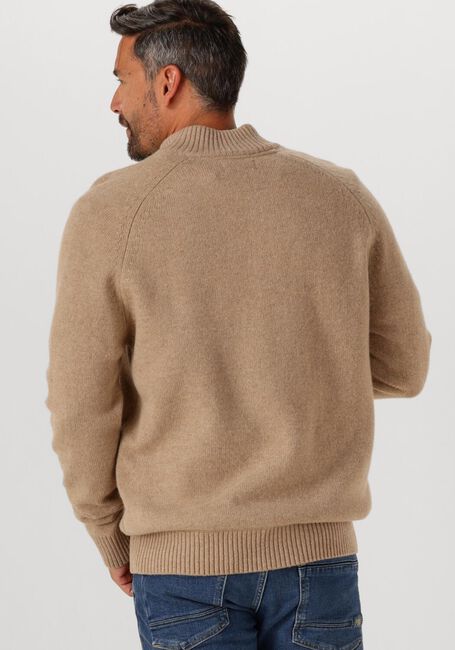 Beige BARBOUR Pullover GRANGETWON HALF ZIP KNITTED JUMPER - large