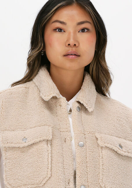 Beige SELECTED FEMME Bodywarmer SLFJANY TEDDY VEST W - large