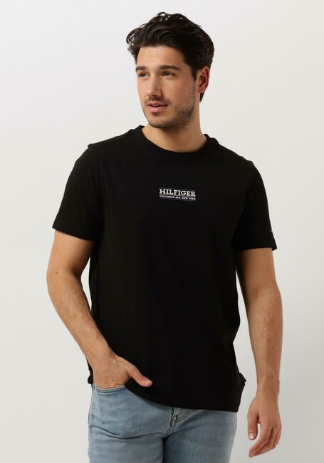 Schwarze TOMMY HILFIGER T-shirt SMALL HILFIGER TEE - large