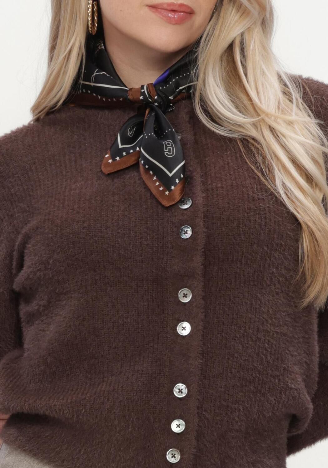 Braune RUBY TUESDAY Pullover & Cardigans VIVETT FLUFFY KNIT CARDIGAN - large