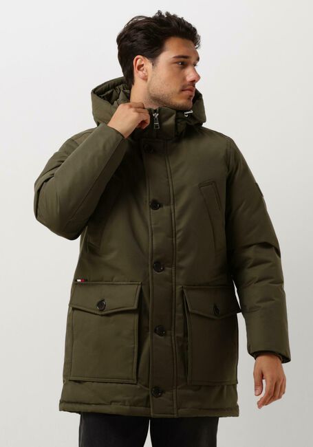 Dunkelgrün TOMMY HILFIGER Parkas ROCKIE NON FUR DOWN PARKA - large
