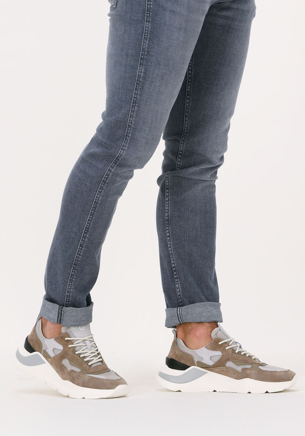 Taupe D.A.T.E Sneaker Low FUGA HEREN - large