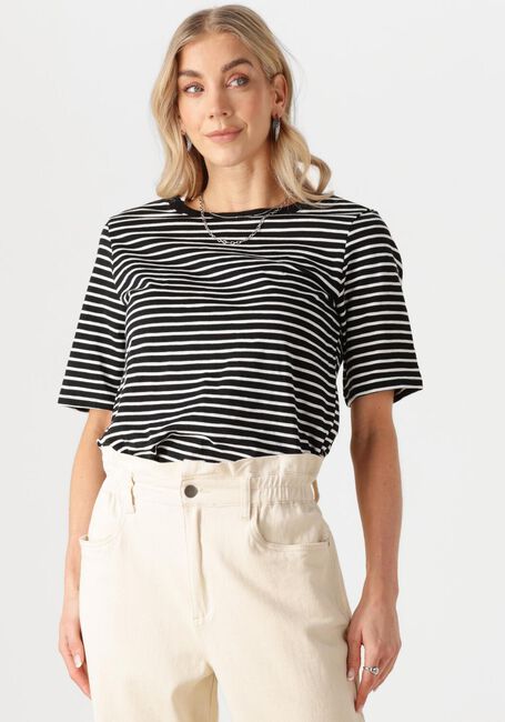 Schwarze CC HEART T-shirt CC HEART SILLA STRIPE - large