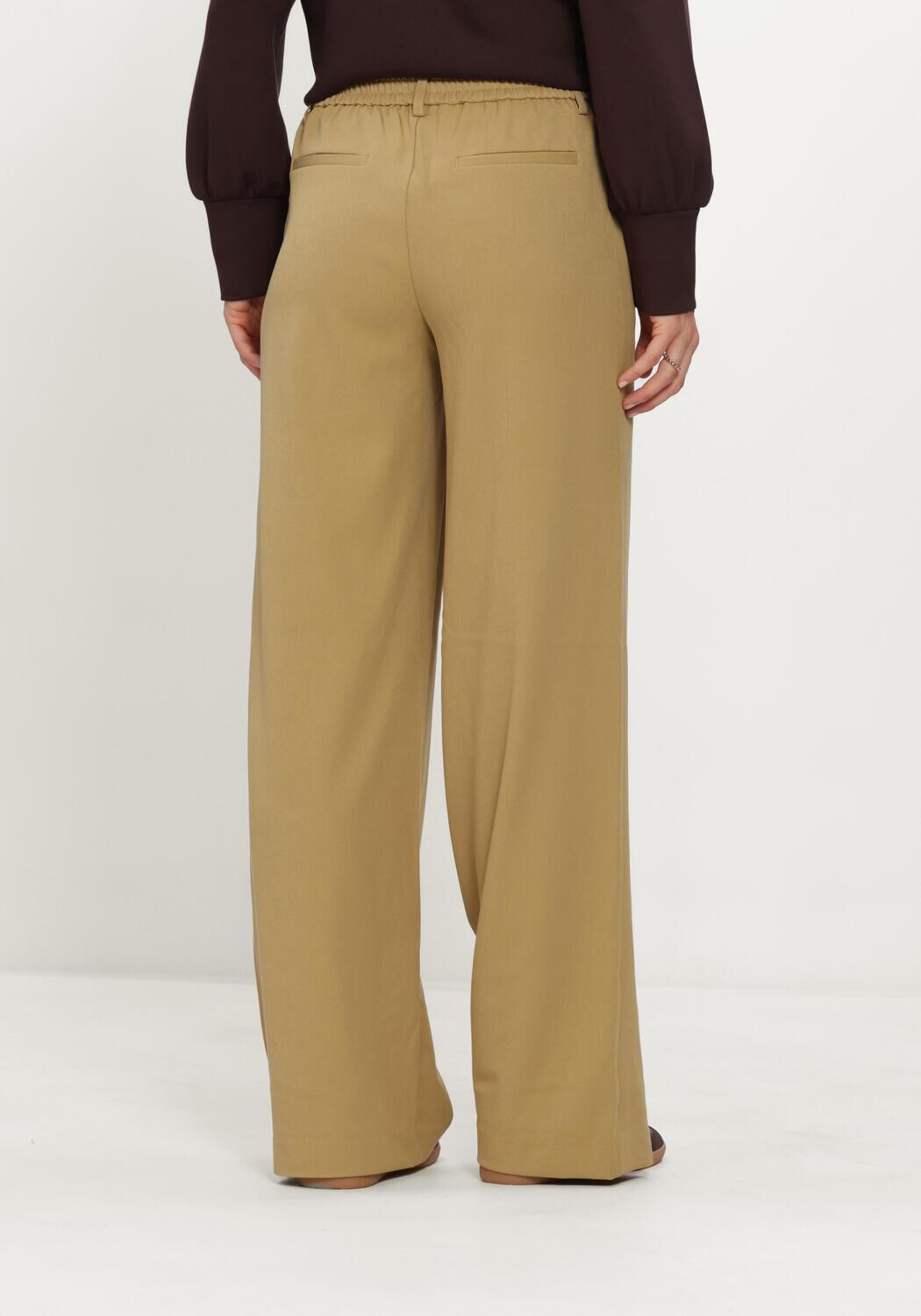 Sand OBJECT Weite Hose OBJLISA WIDE PANT - large