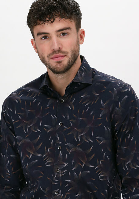 Dunkelblau VANGUARD Casual-Oberhemd LONG SLEEVE SHIRT PRINT ON FIN - large