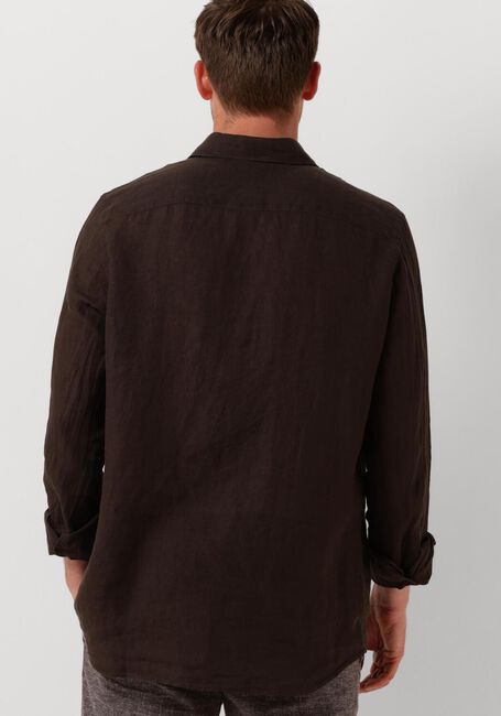 Braune PROFUOMO Casual-Oberhemd SHIRT X-CUTAWAY SC LINNEN - large