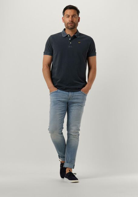 Blaue PME LEGEND Polo-Shirt SHORT SLEEVE POLO PIQUE GARMENT DYE - large