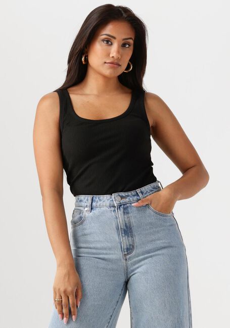 Schwarze SELECTED FEMME Top SLFANNA U-NECK TANK TOP - large