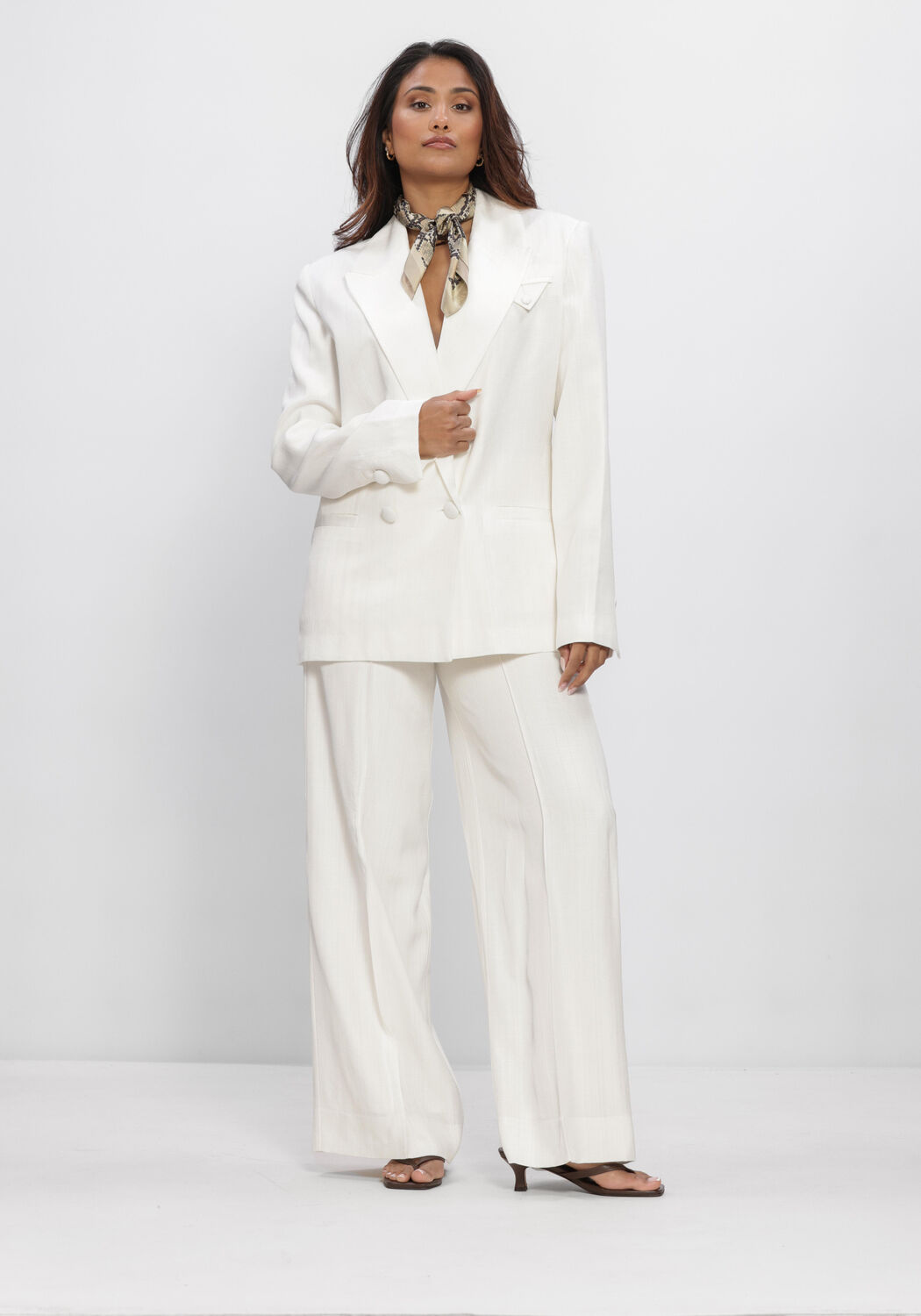 Cognacfarbene RED-RAG Flache Sandalen 19091 - large