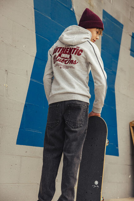 Hellgrau INDIAN BLUE JEANS Sweatshirt HOODIE CHEST AND BACKPRINT - large