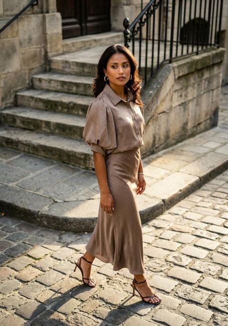 Taupe NOTRE-V Blusen NV-HILLY BLOUSE - large