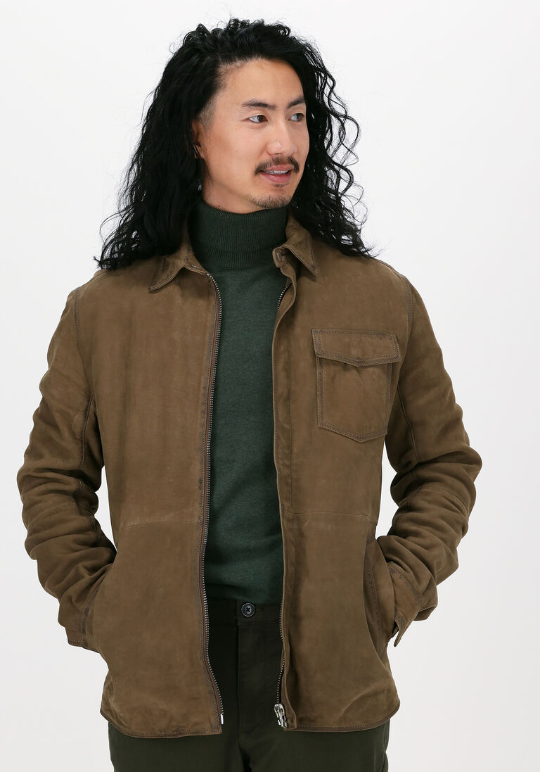 grüne goosecraft lederjack gc sin city nubuck overshirt