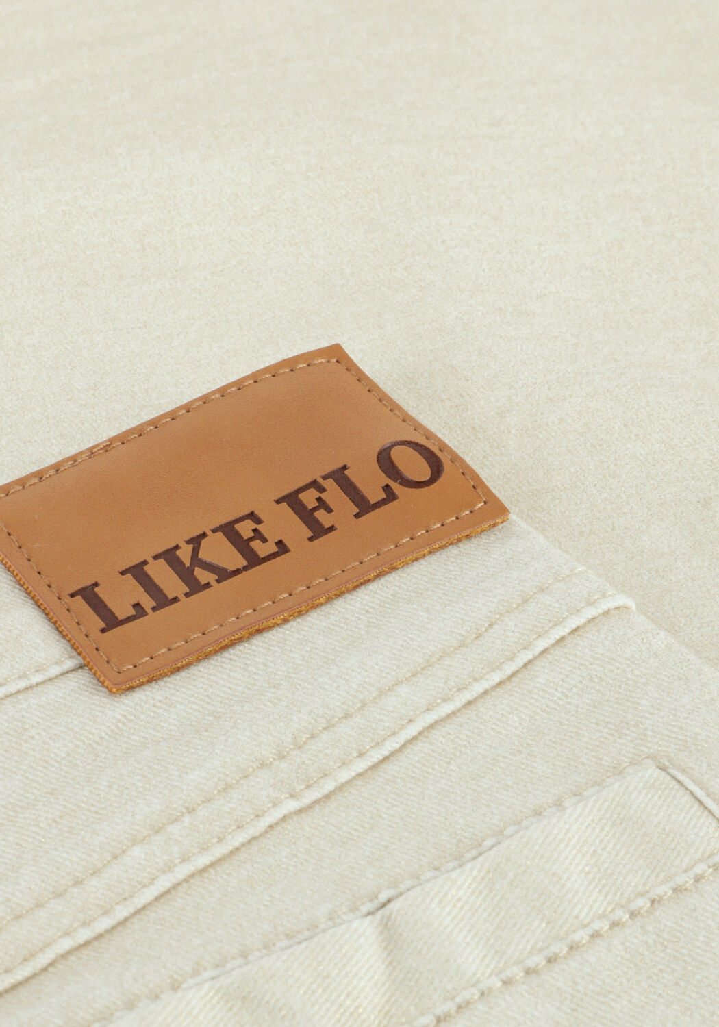 Ecru LIKE FLO Weite Hose FYKE COATED DENIM PANTS - large