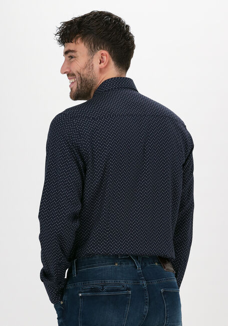 Dunkelblau VANGUARD Casual-Oberhemd LONG SLEEVE SHIRT PRINT ON POW - large