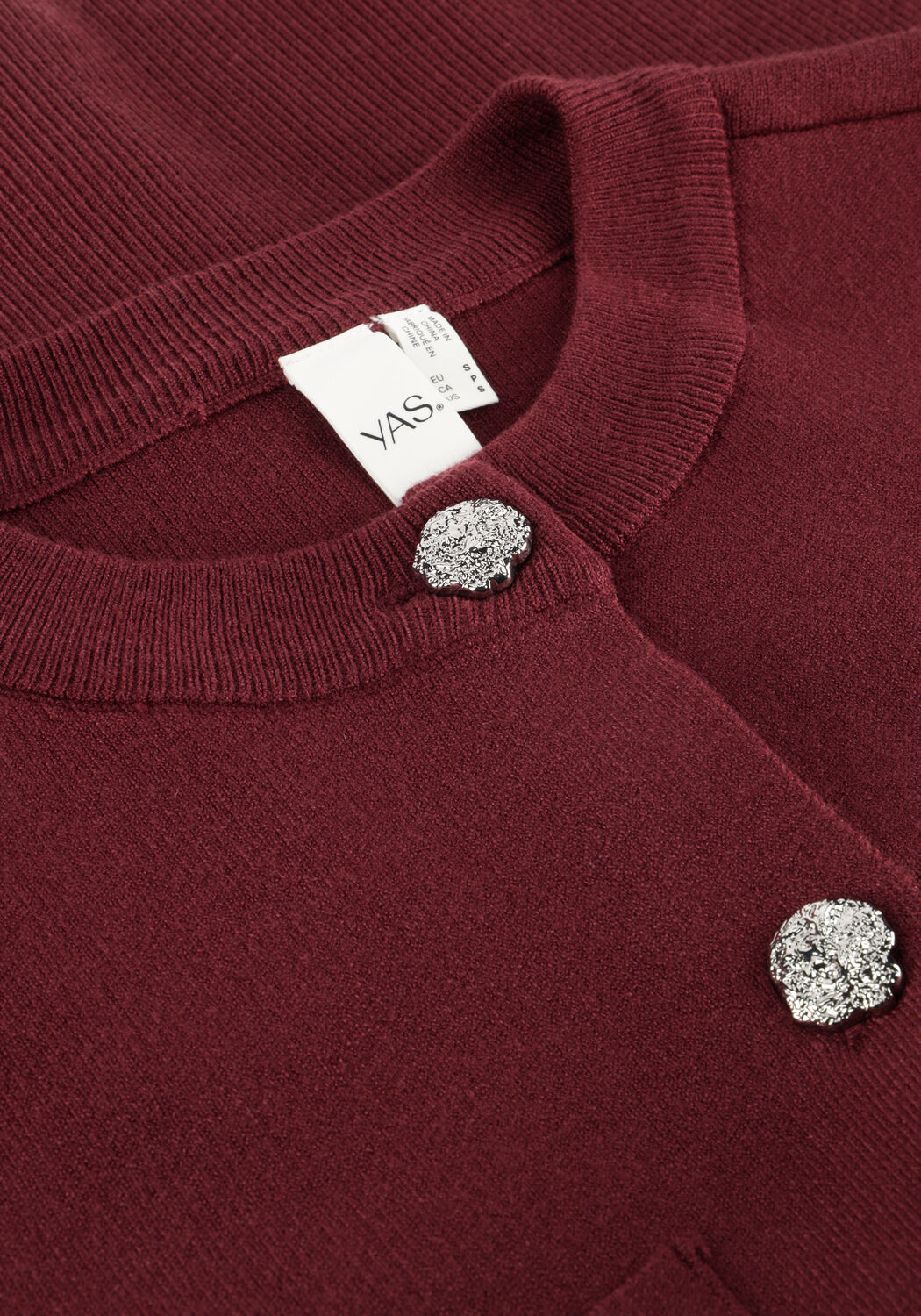 Bordeaux Y.A.S. Strickjacke YASPIMI LS KNIT CARDIGAN S. - large