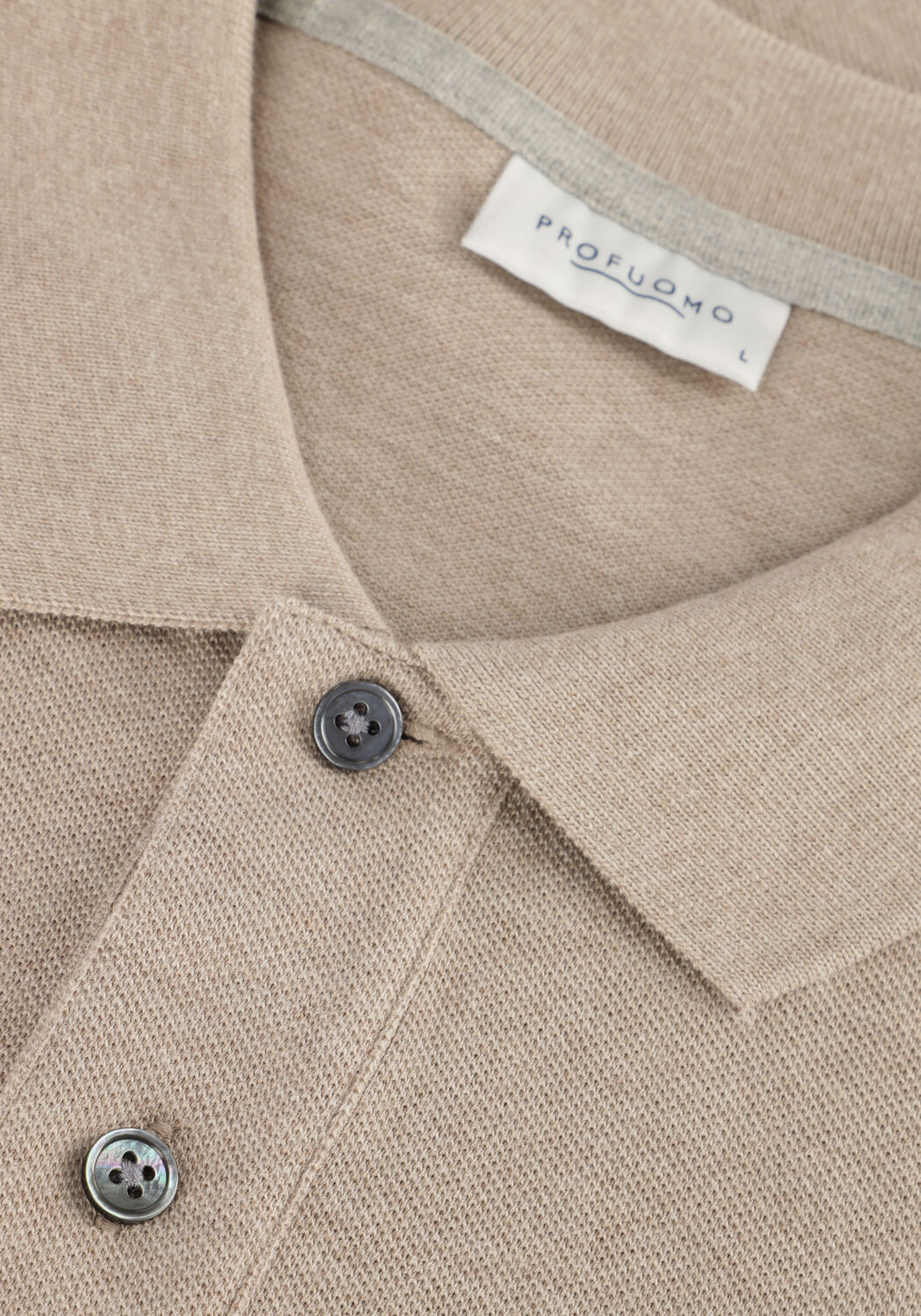 Beige PROFUOMO Polo-Shirt POLO SHORT SLEEVE - large