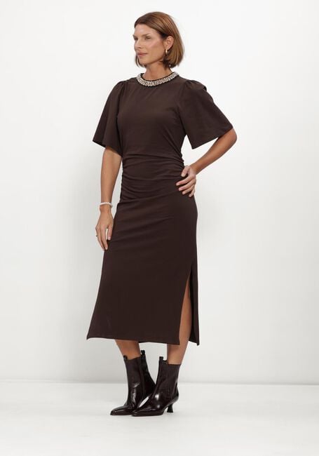 Braune BRUUNS BAZAAR Midikleid ALNUSBBNATHALA TRIM DRESS - large