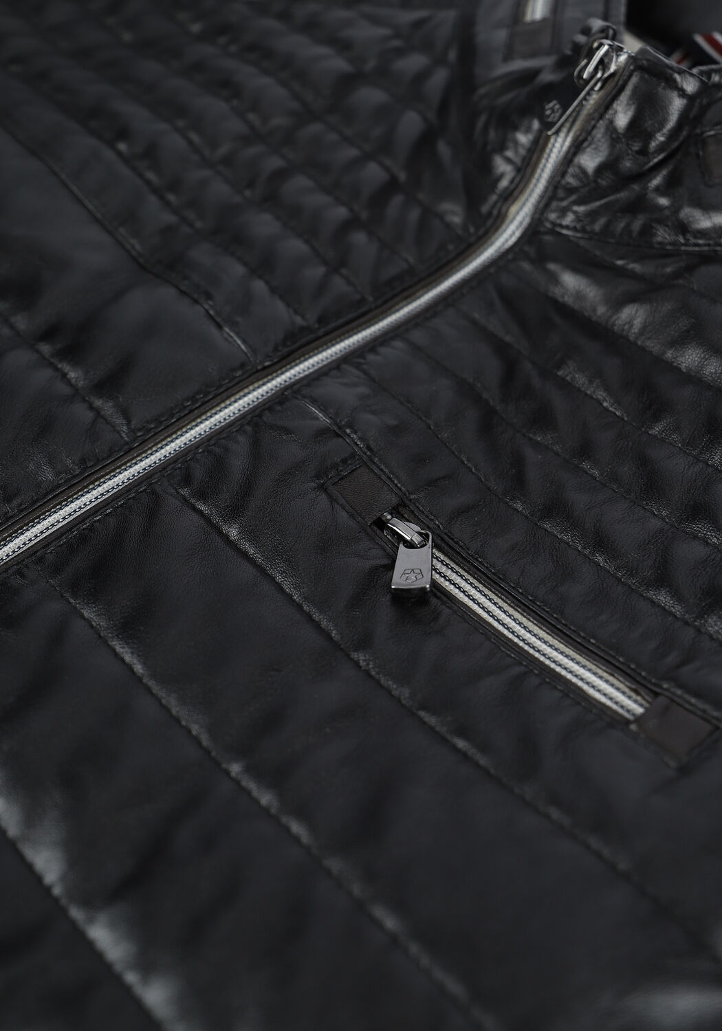 Schwarze MILESTONE Lederjack TERENZIO - large