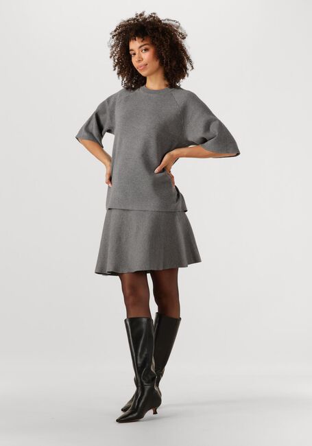 Graue OBJECT Minirock OBJREYNARD HW SHORT KNIT SKIRT - large