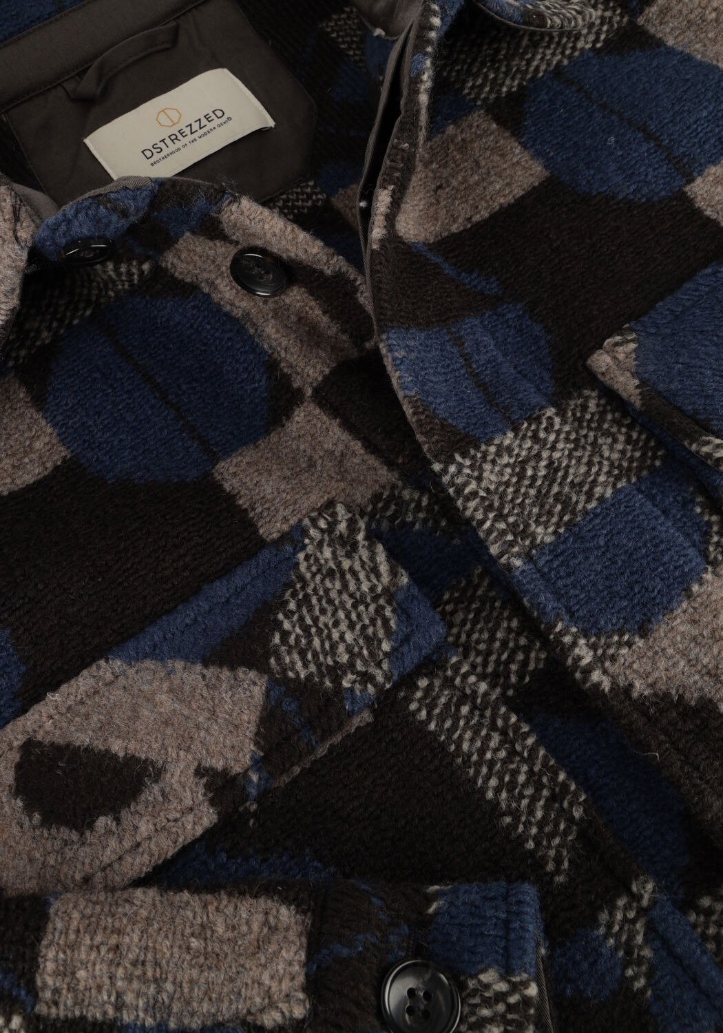 Blaue DSTREZZED M&auml;ntel MAVERICK OVERSHIRT - large