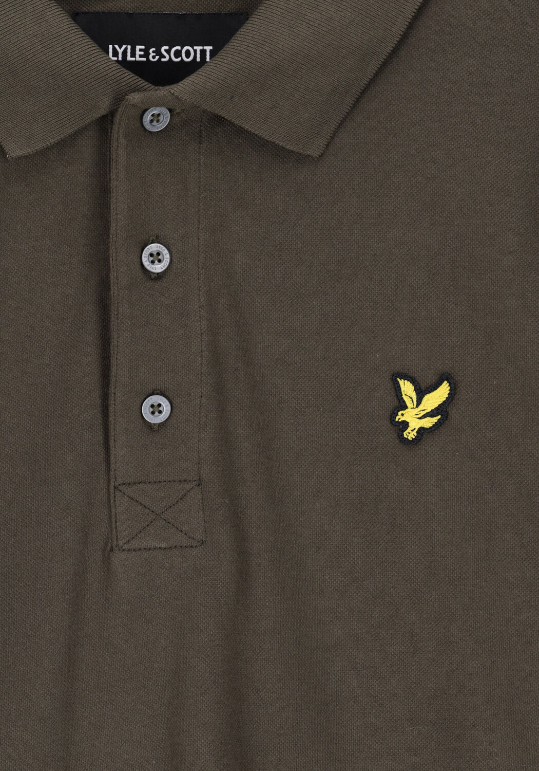 Olive LYLE & SCOTT Polo-Shirt PLAIN POLO SHIRT - large