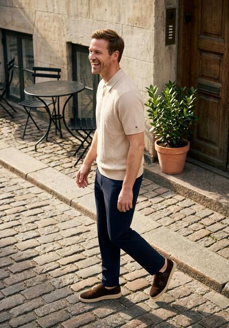 Beige TOMMY HILFIGER Polo-Shirt DC CABLE POLO - large