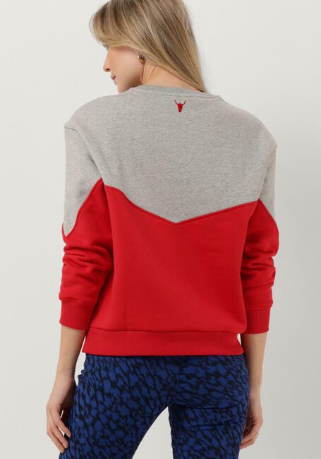 Rote ALIX THE LABEL Sweatshirt LADIES KNITTED COLOURBLOCKING SWEATER - large