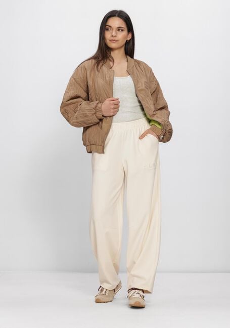 Camelfarbene ALIX THE LABEL Jack LADIES WOVEN PLISSE BOMBER - large