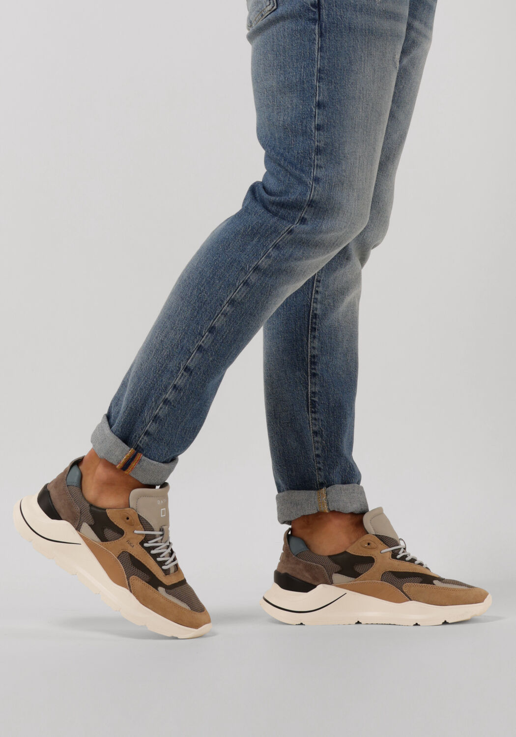 Cognacfarbene D.A.T.E Sneaker Low FUGA HEREN - large