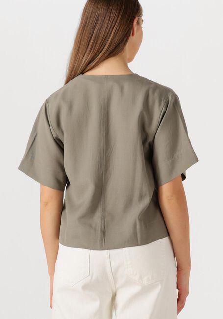 Grüne SELECTED FEMME Blusen SLFNATUK 2/4 BOXY TIE TOP - large