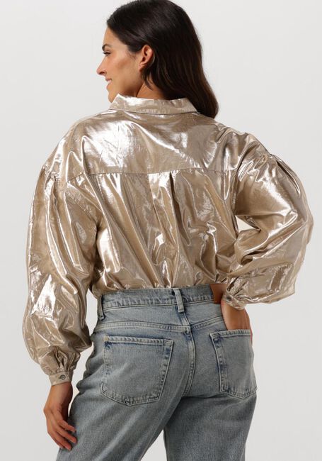 Goldfarbene RUBY TUESDAY Blusen ISAI BIG SHIRT GATHERING SLEEVES - large