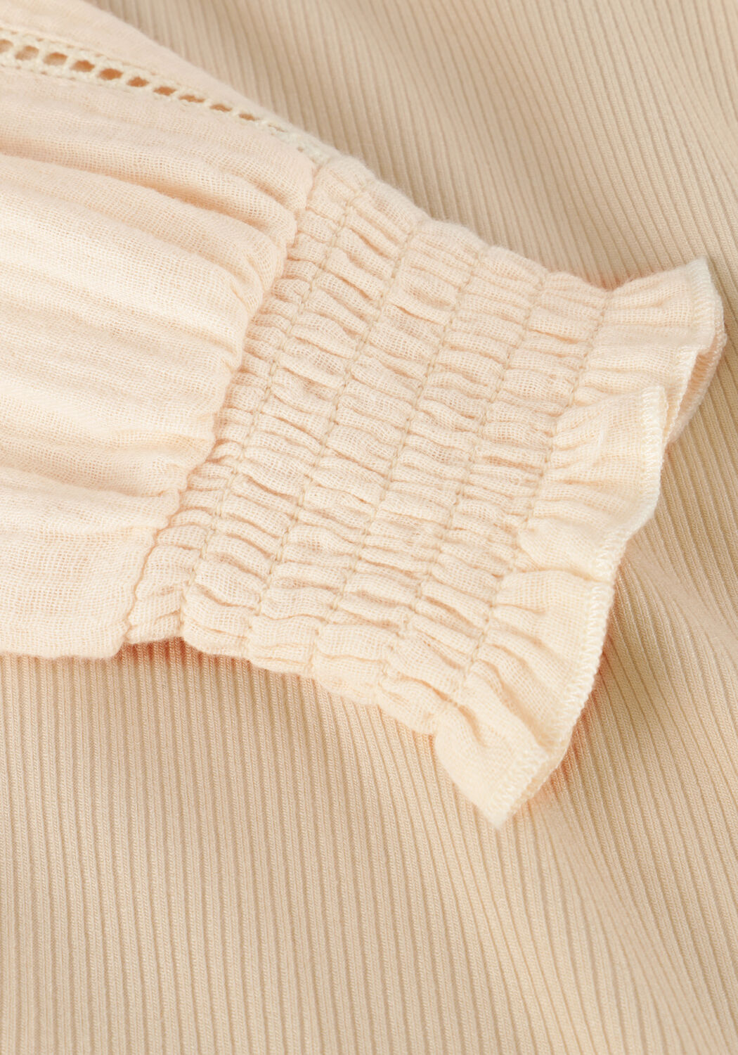 Beige NONO Tops & T-shirts KIRZA RIB SHIRT - large