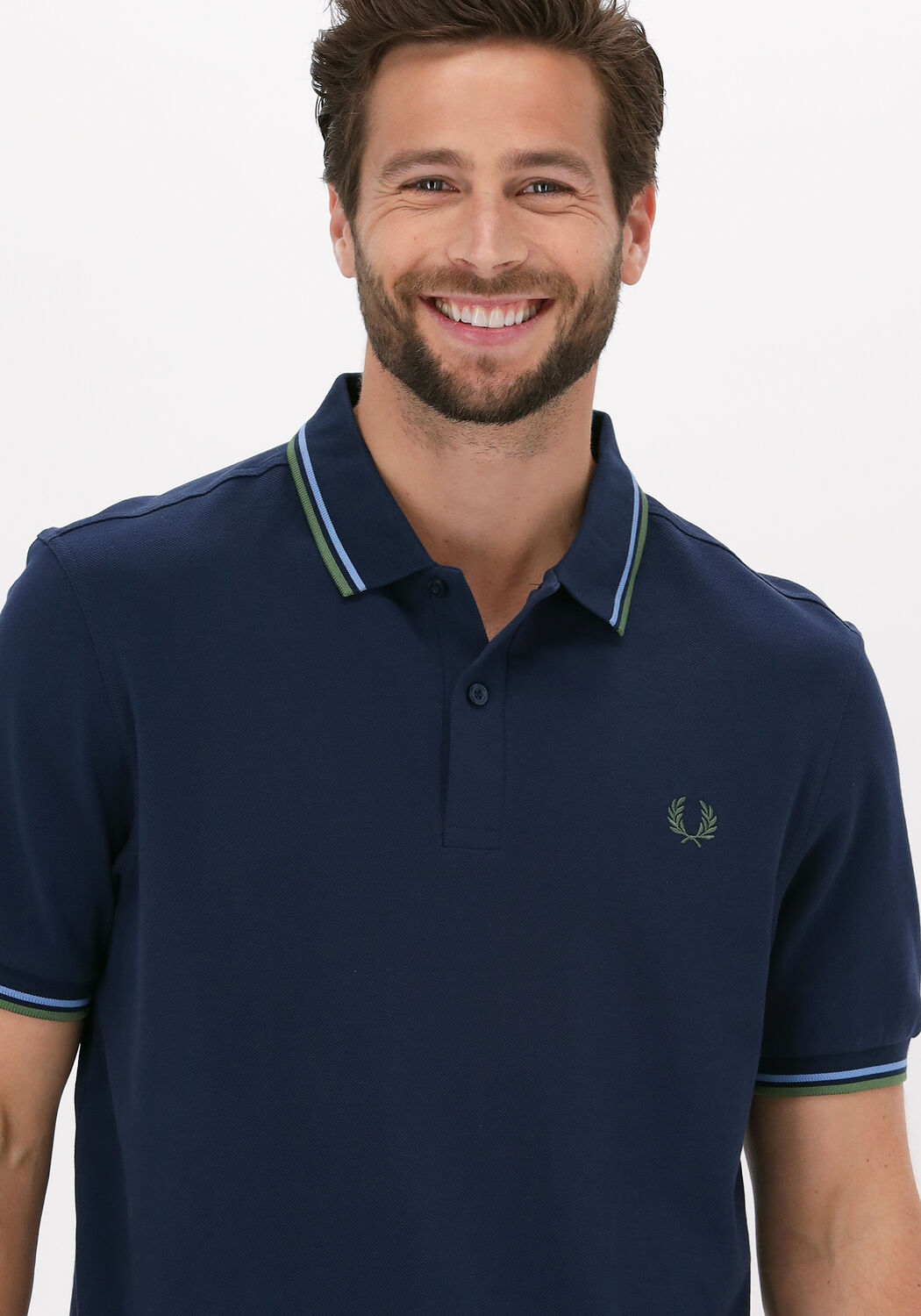 Blaue FRED PERRY Polo Shirt TWIN TIPPED FRED PERRY SHIRT Omoda