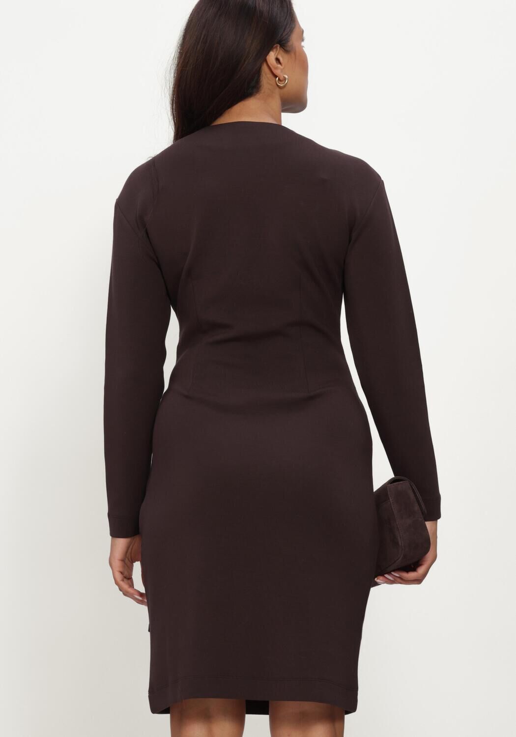 Braune INWEAR Midikleid AGGIEIW VINCENT KNOT DRESS - large