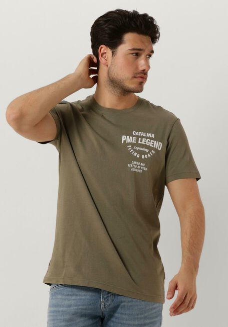 Grüne PME LEGEND T-shirt SHORT SLEEVE R-NECK PLAY SINGLE JERSEY - large
