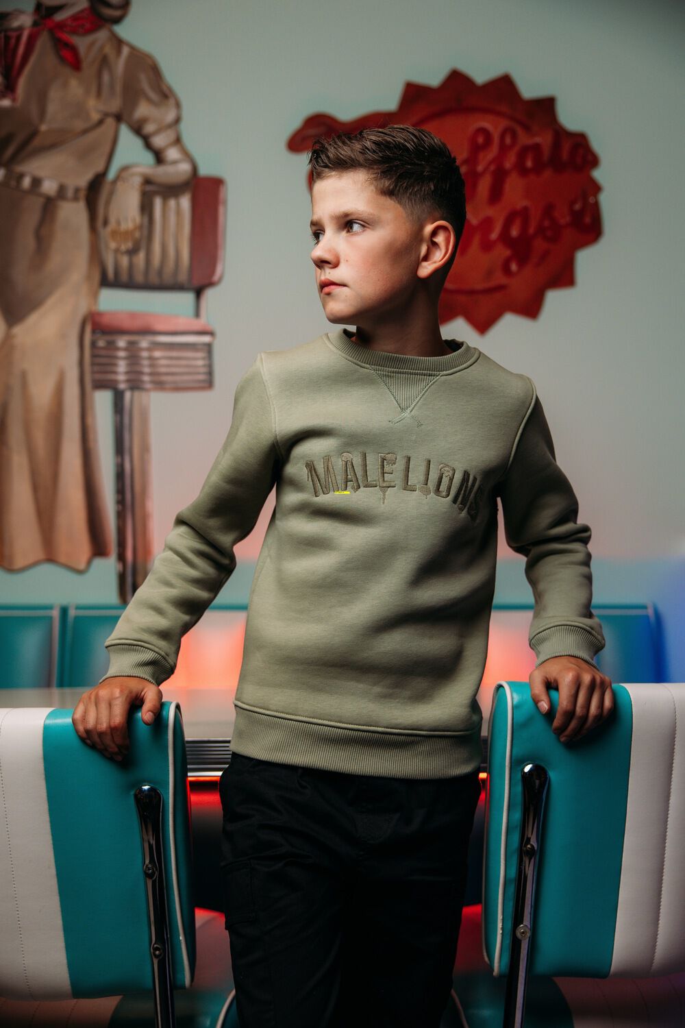 Gr&uuml;ne MALELIONS Sweatshirt PAINT SWEATER - large