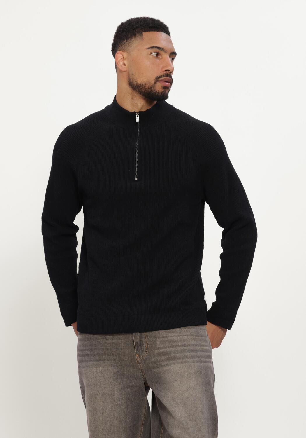 Schwarze JC RAGS Pullover PULLOVER HALF ZIP EMILE - large