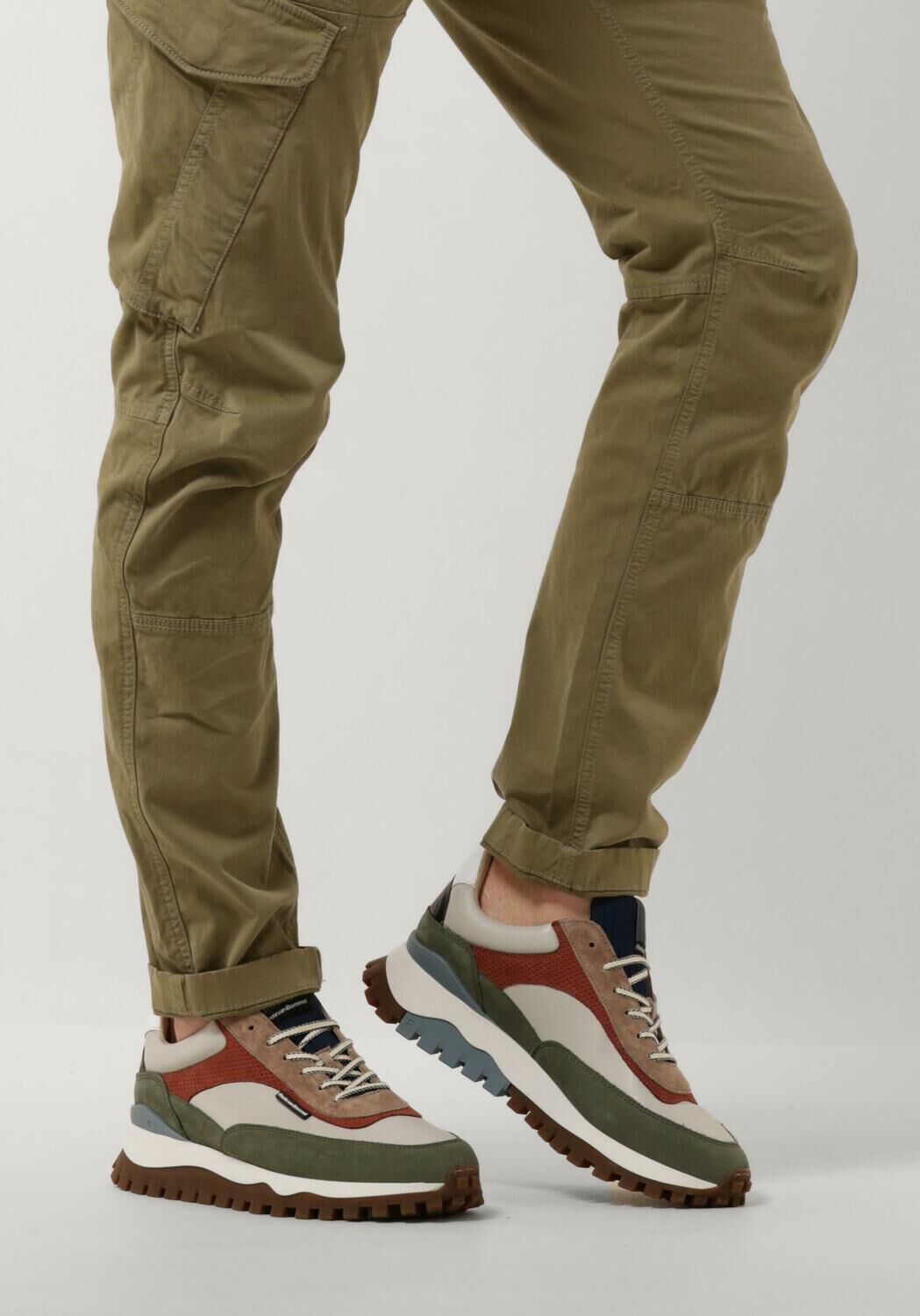 Gr&uuml;ne FLORIS VAN BOMMEL Sneaker Low SFM-10157  DE GROMMER - large