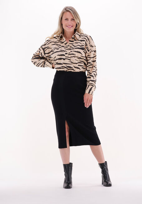 Schwarze SECOND FEMALE Midirock MENTHINA KNIT SKIRT - large