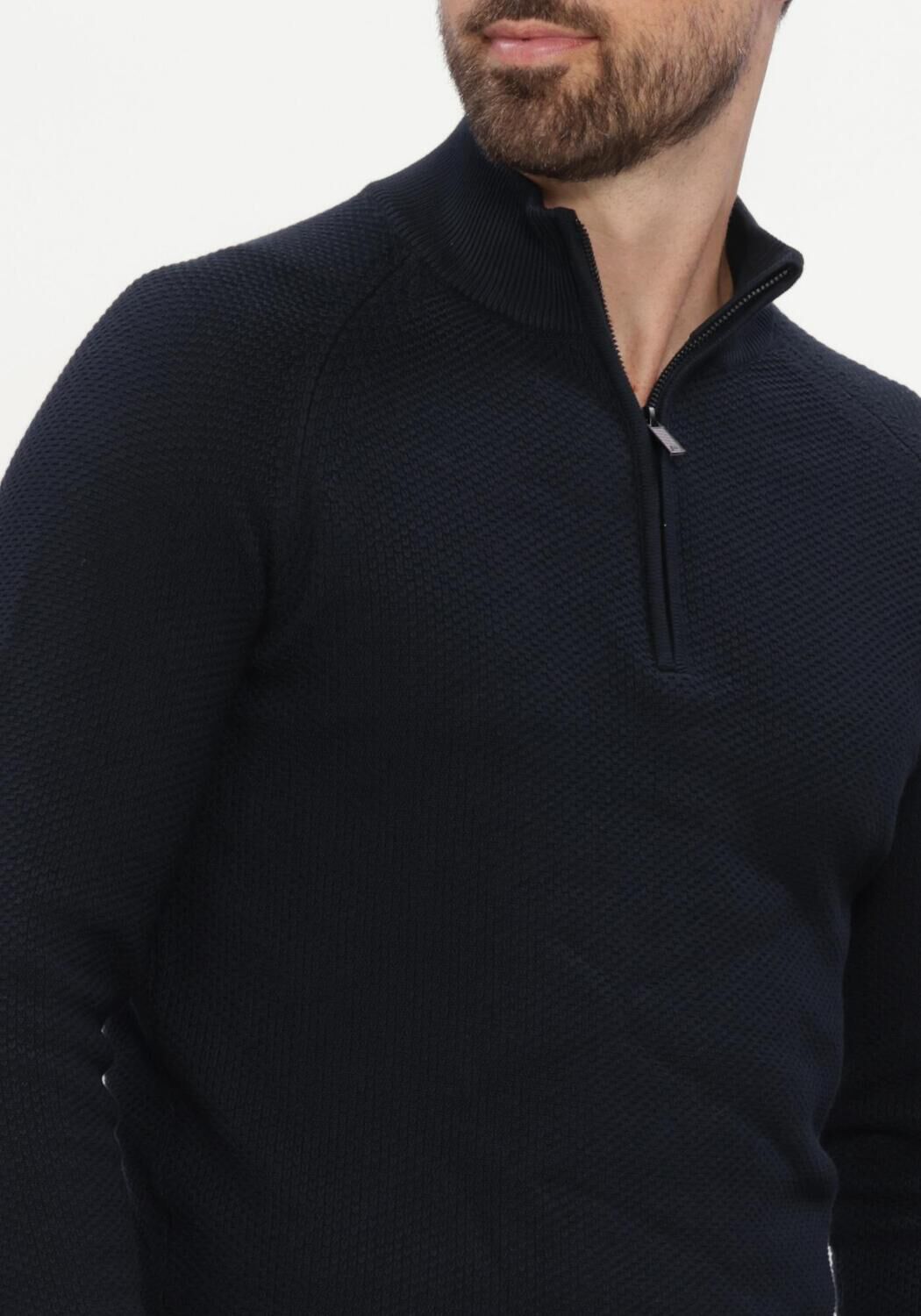 Dunkelblau GENTILUOMO Pullover TURTLE ZIP LS - large